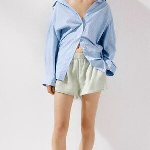 Zara Striped Gray Women's Shorts